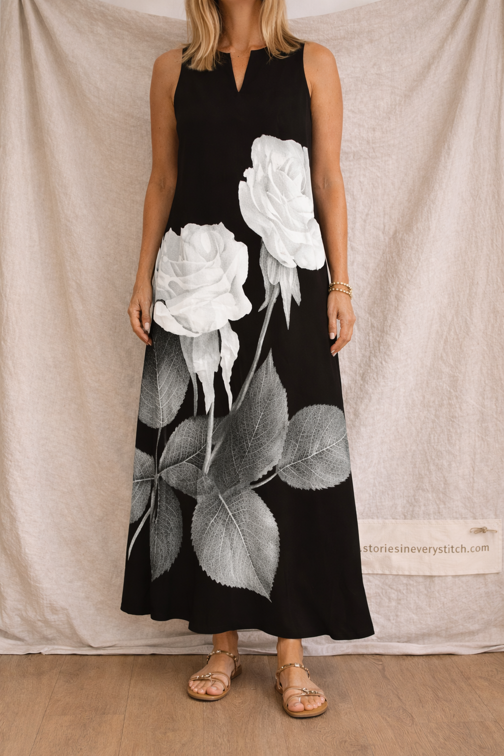 Bohemian Printed Sleeveless Maxi Dress