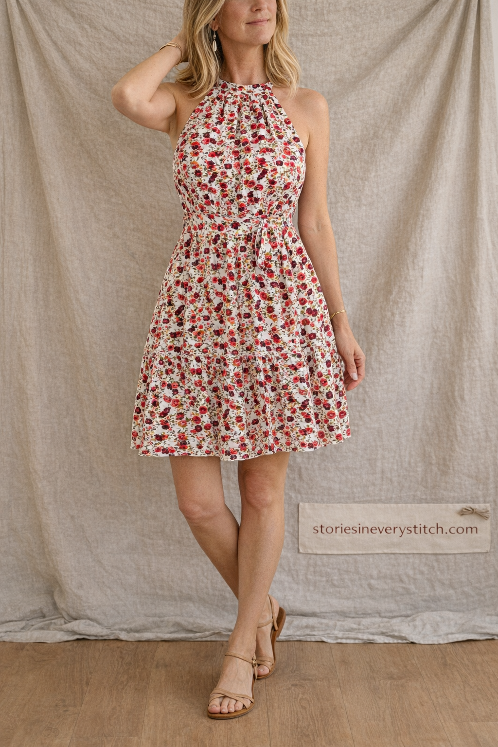 Floral Sleeveless Mini Dress