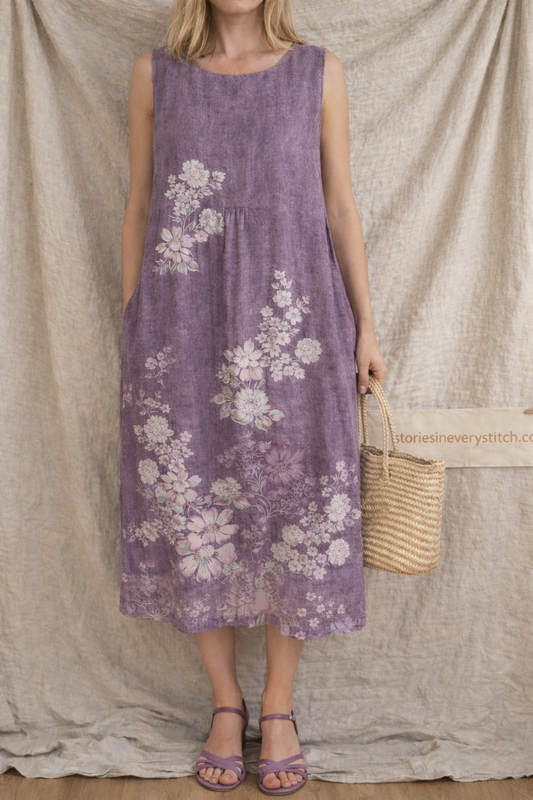 Coastal Ease Sleeveless Midi Dress