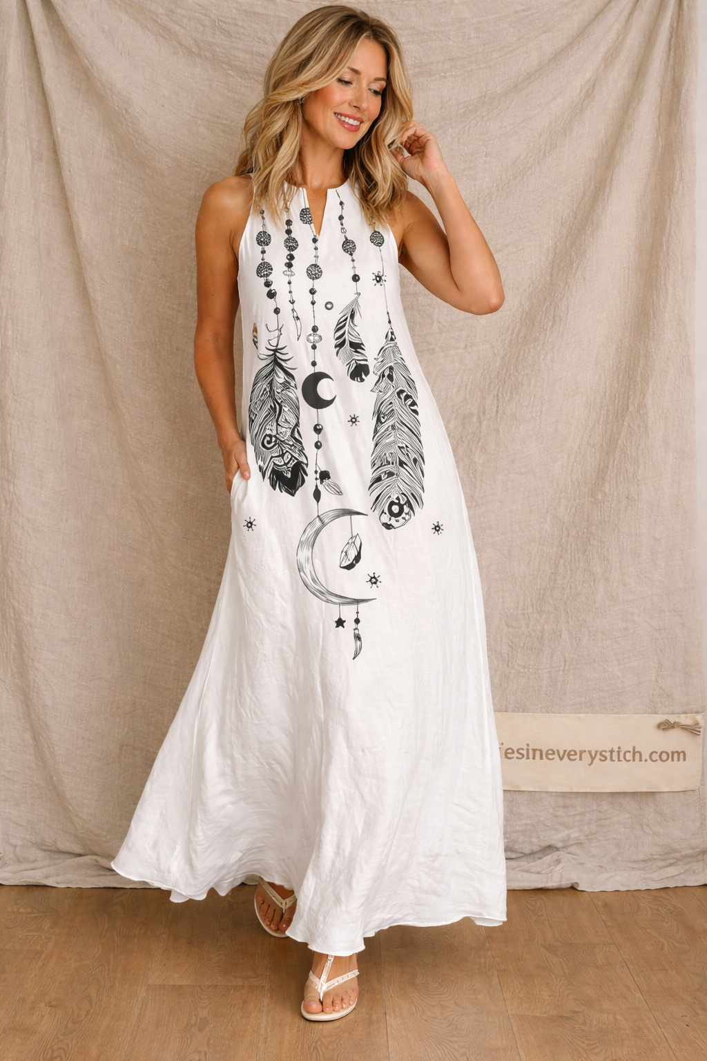 Floral Sleeveless Maxi Dress