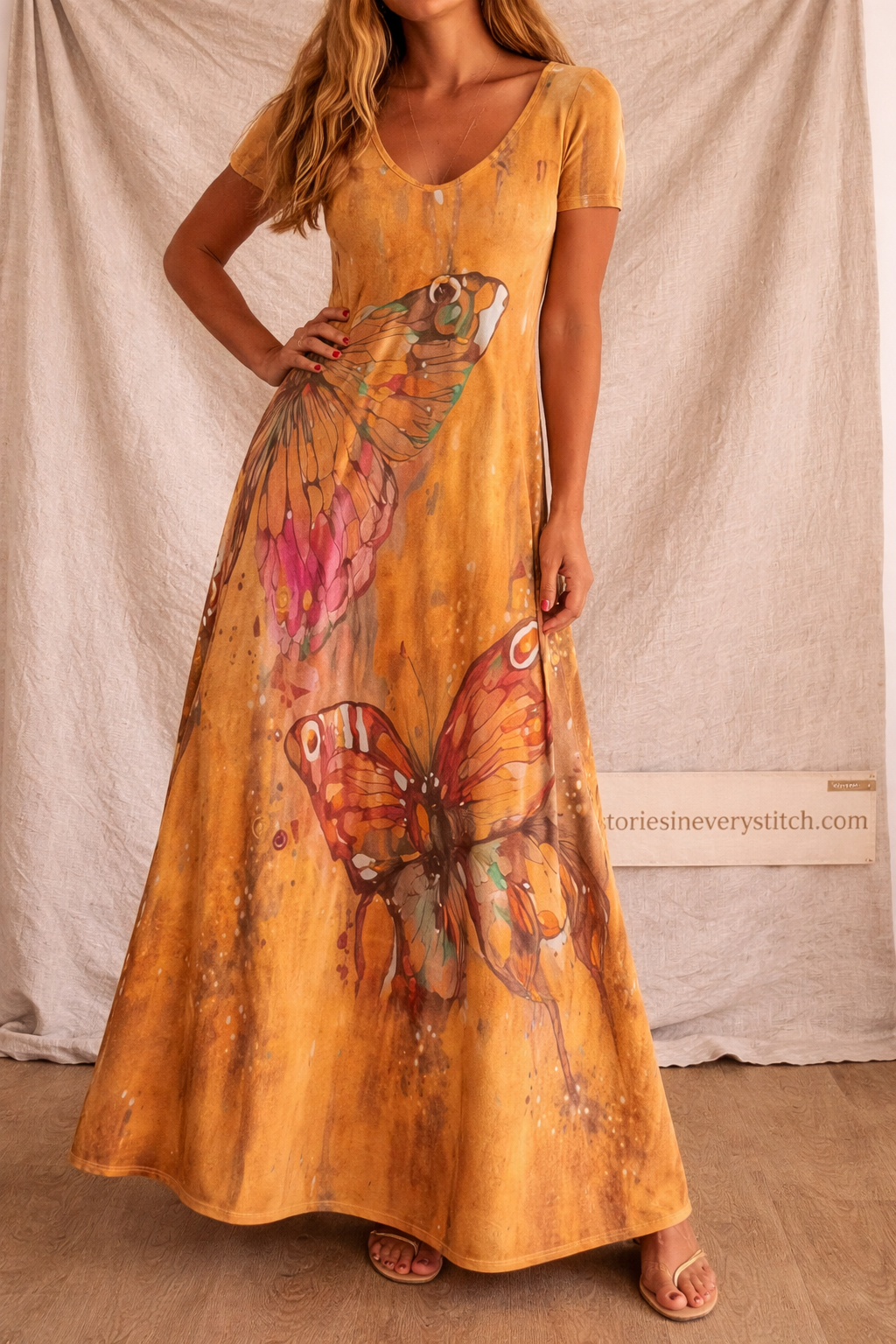 Patchwork Printed Maxi Dress