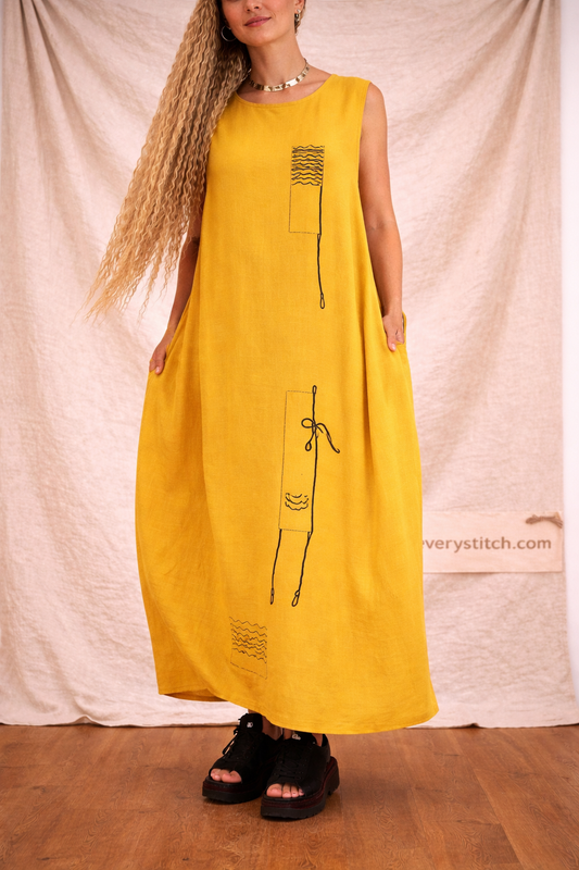 Boho Oversized Maxi Dress with Sleeveless Design – Relaxed Flowy Fit