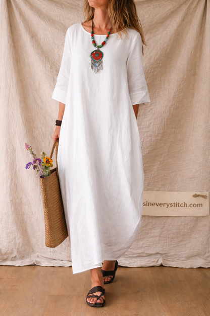 Oversized Batwing Sleeve Maxi Dress