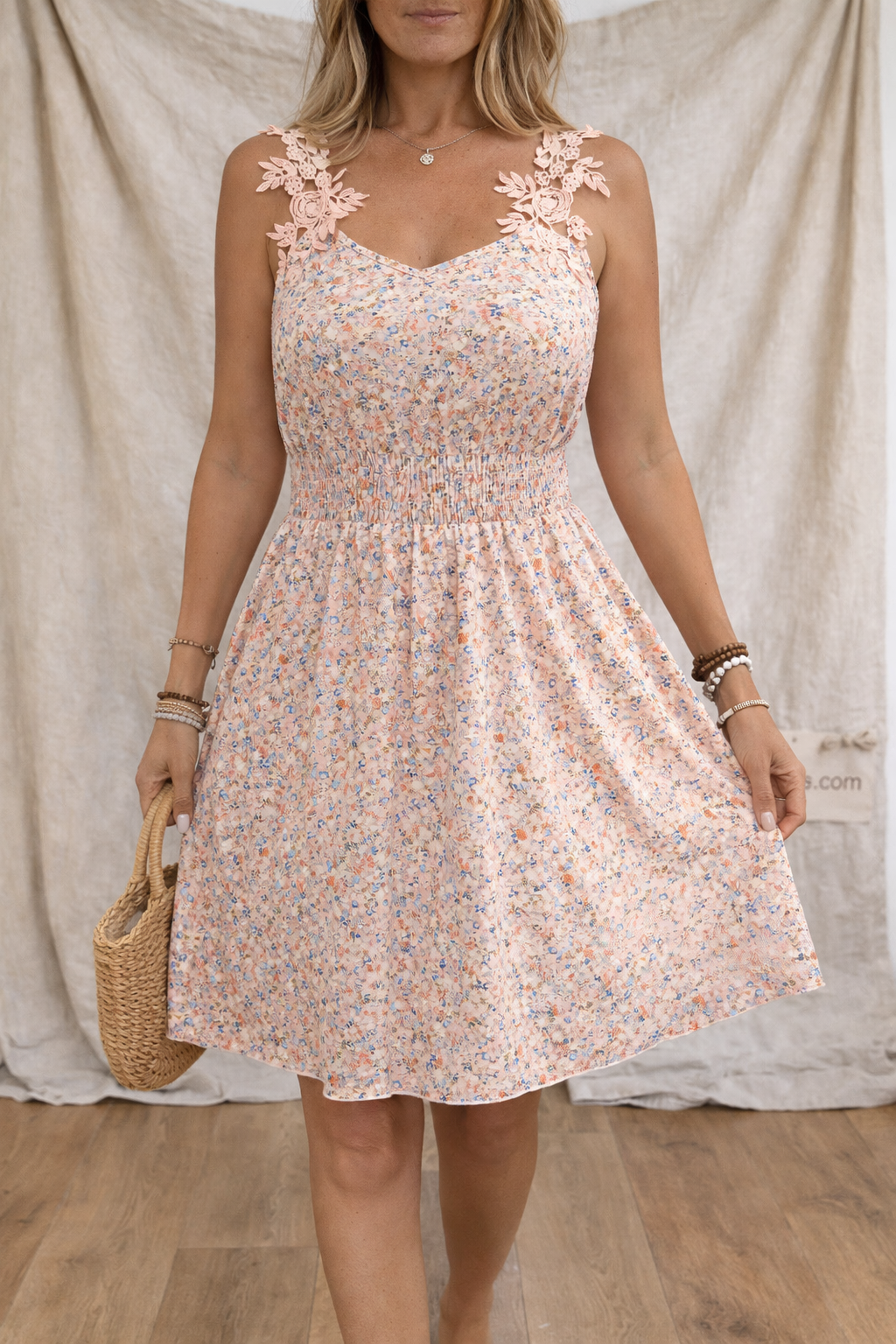 Women's Summer Stitching French Floral Dress