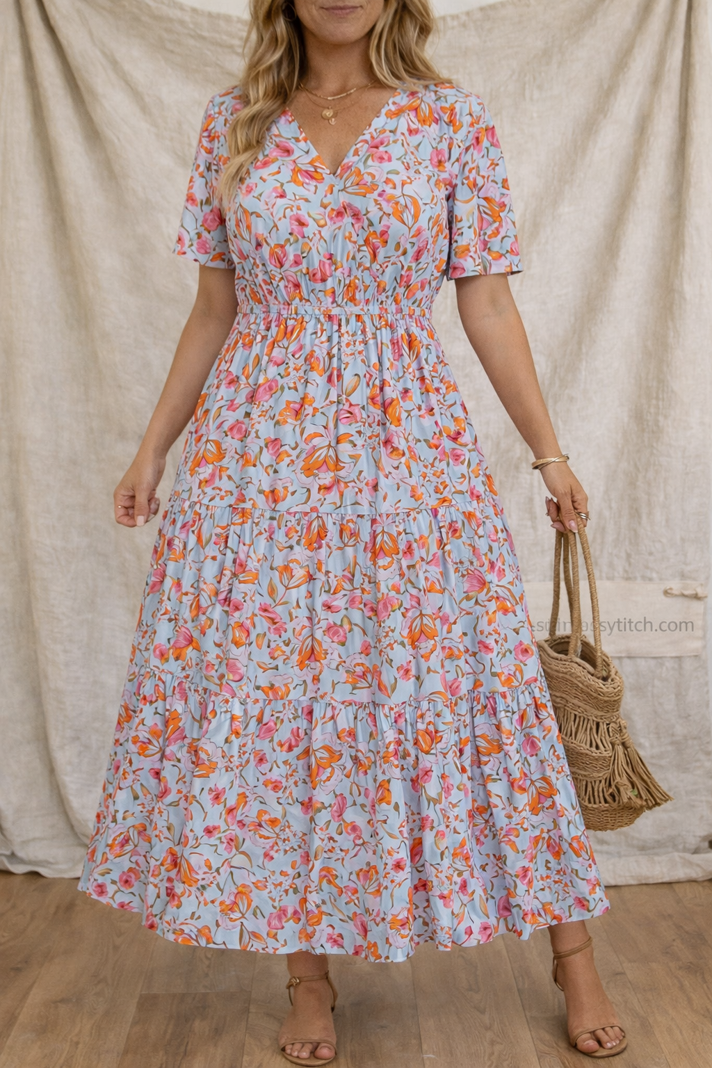 Summer Casual Floral Print Maxi Dress