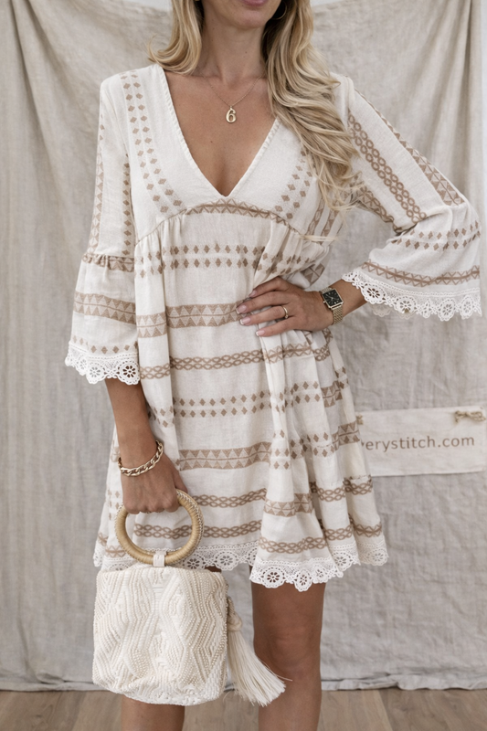 Amazon Hot Summer New Lace Cuff Dress