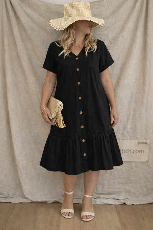 Women's Loose Summer Cotton And Linen Dress