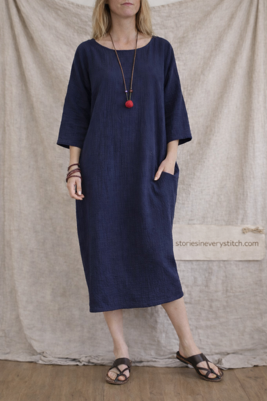 Bat Cotton And Linen Plus Thickening Plus Fat Dress