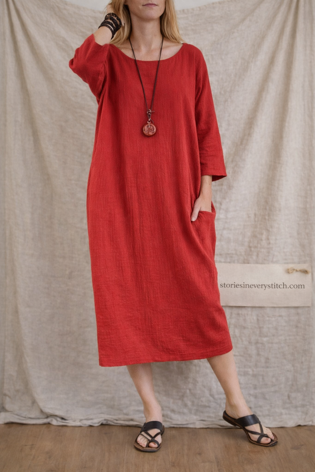 Bat Cotton And Linen Plus Thickening Plus Fat Dress