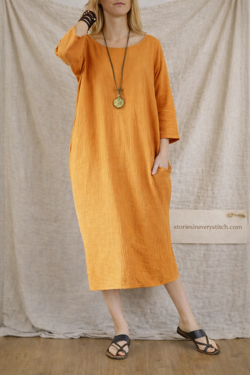 Bat Cotton And Linen Plus Thickening Plus Fat Dress