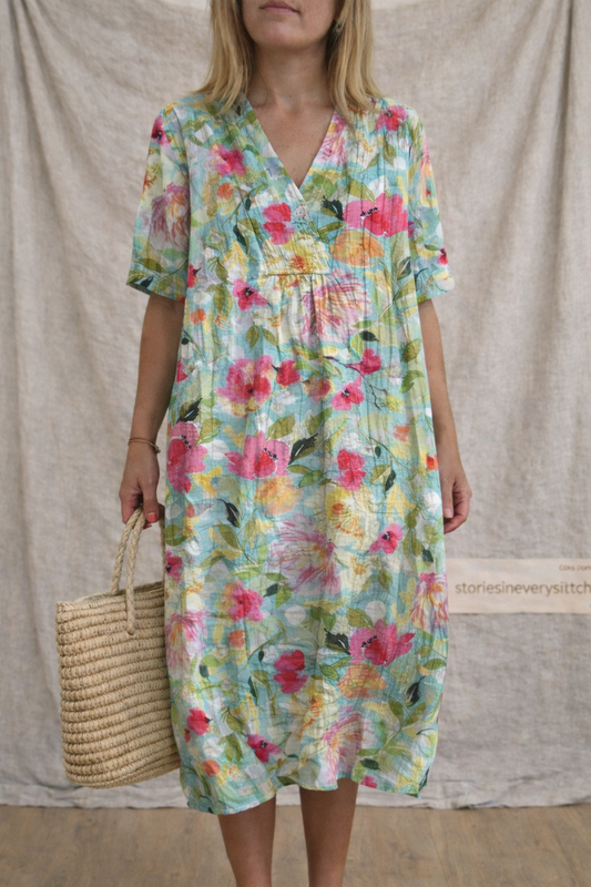 Floral Plus Size Short Sleeve Dress