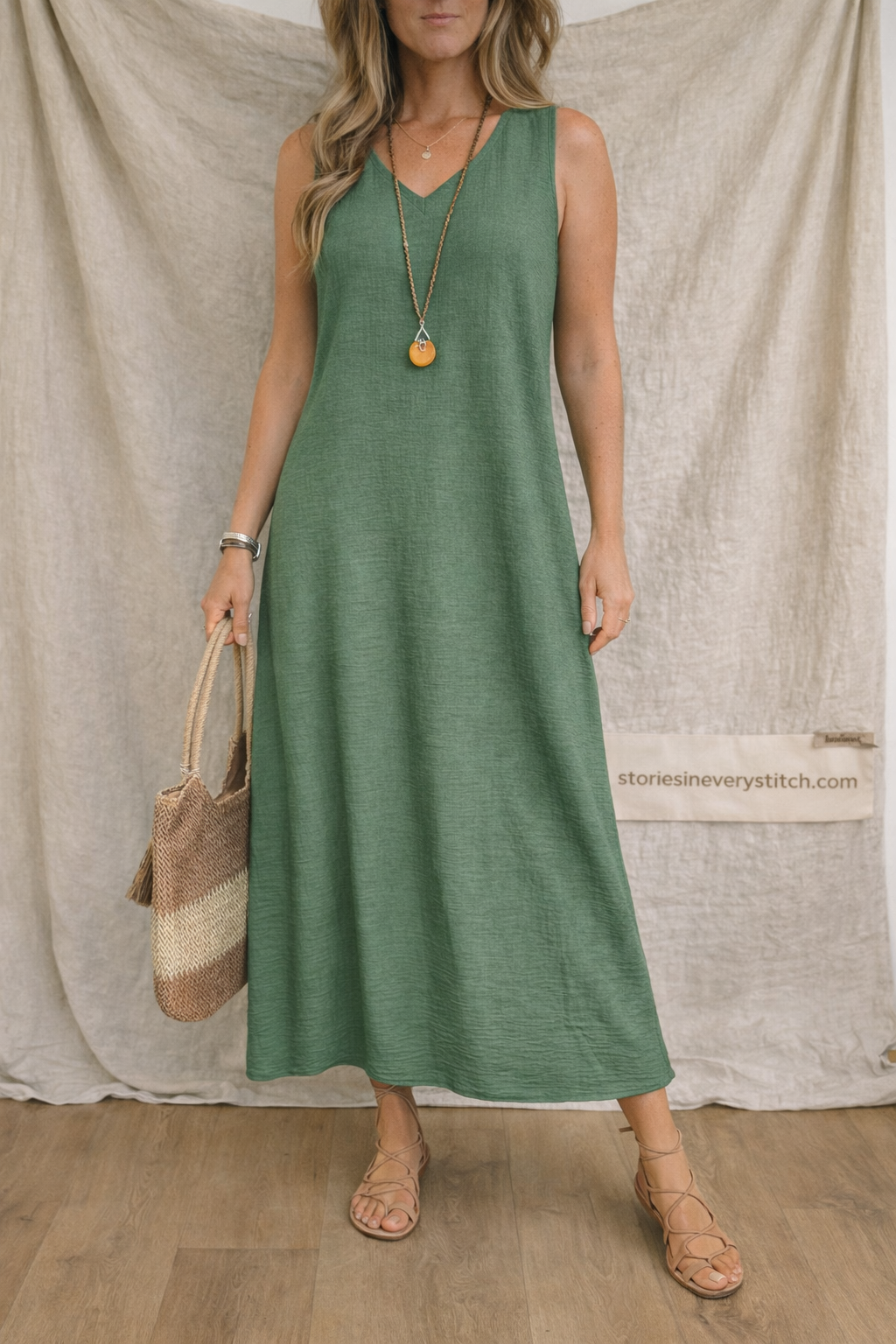 Summer Hemp Dress Women's Sleeveless