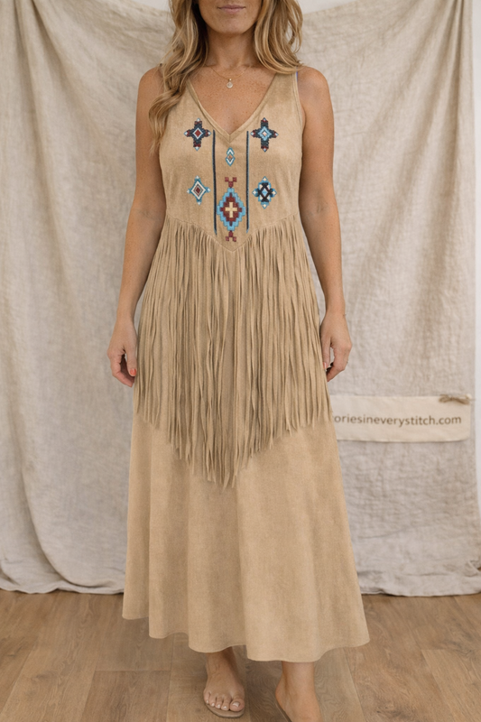 Summer Casual Printed Camisole Long Dress