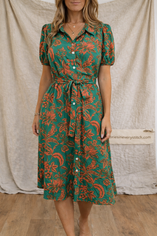 Summer Shirt Dress Loose Short Sleeve