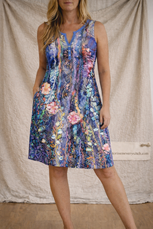 Printed Sleeveless Midi Dress