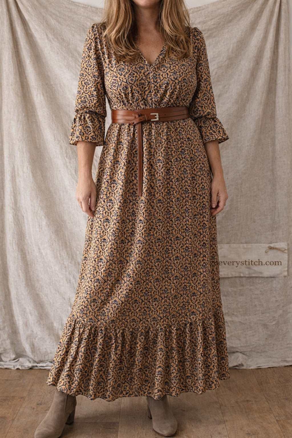 Bohemian Bloom Tiered Maxi Dress