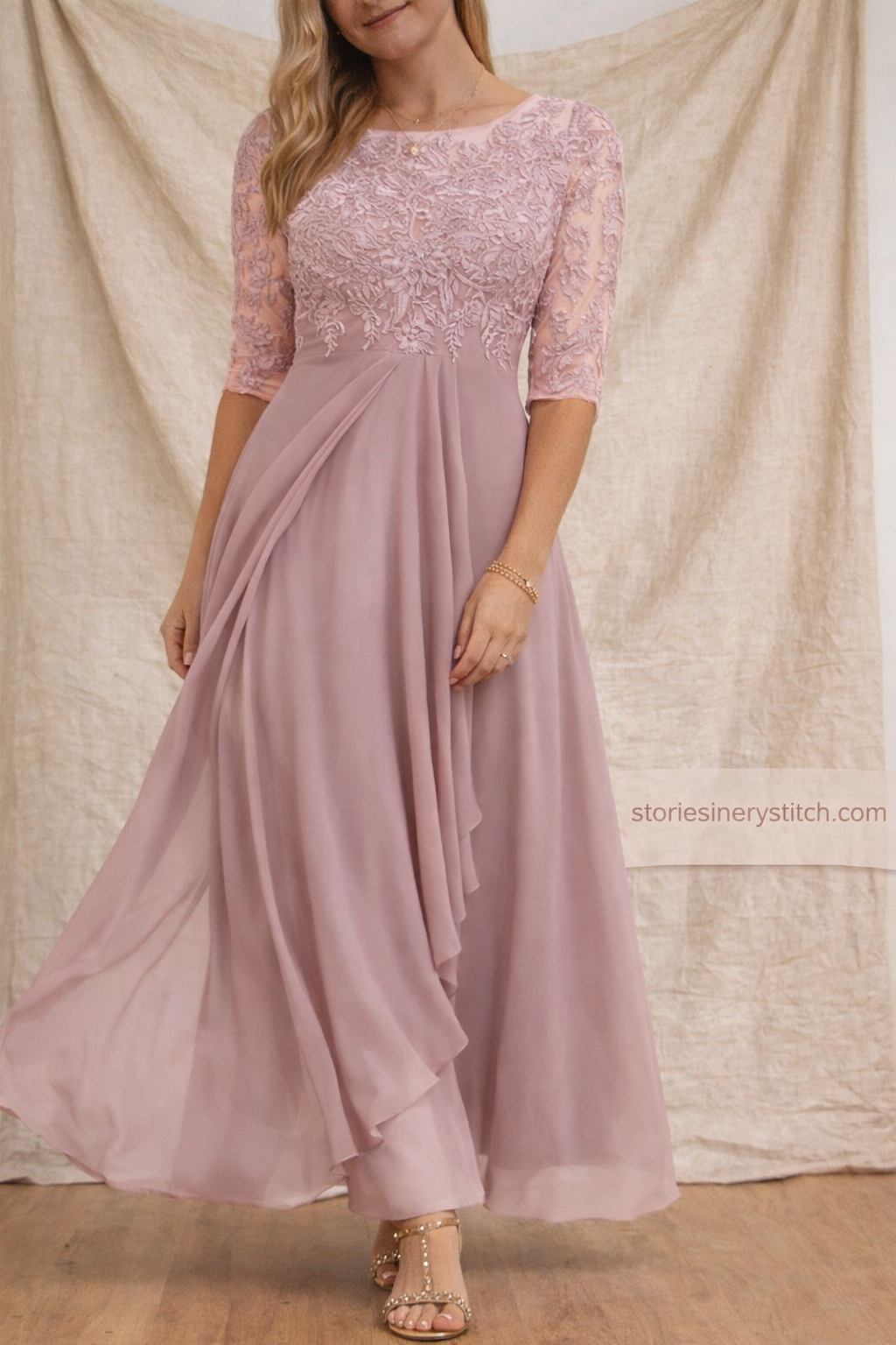 Lace Top Midi Dress