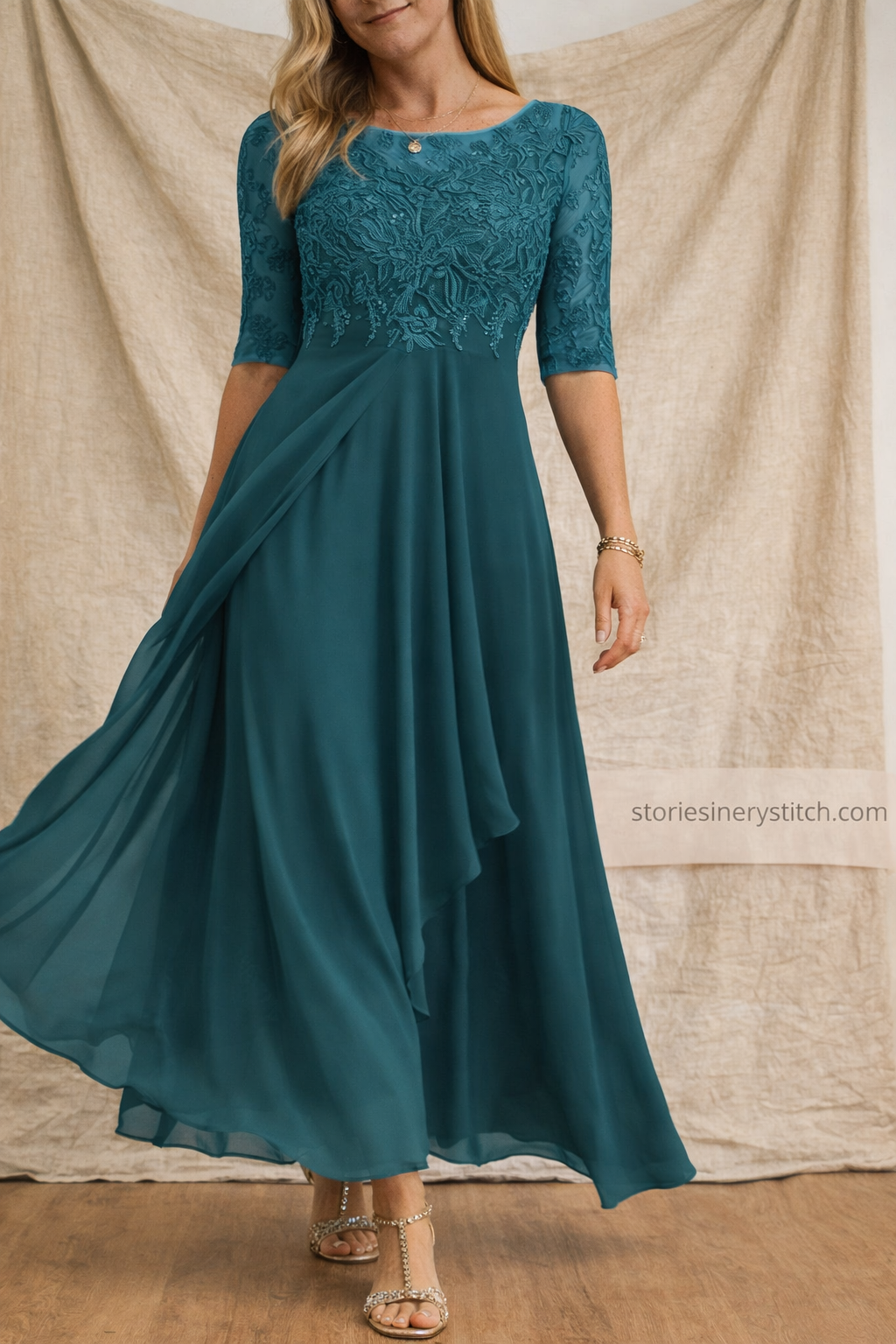 Lace Top Midi Dress
