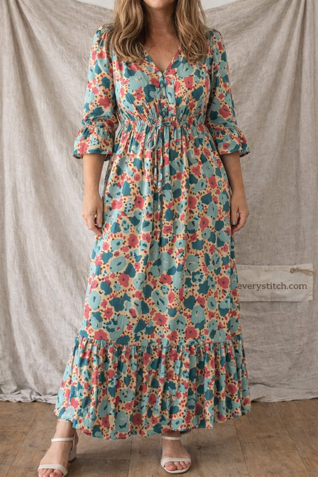 Bohemian Bloom Tiered Maxi Dress