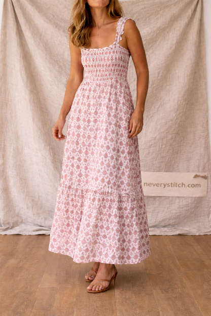 Bohemian Printed Strap Maxi Dress