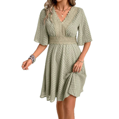 European And American Summer New Lace Thread Casual Dress