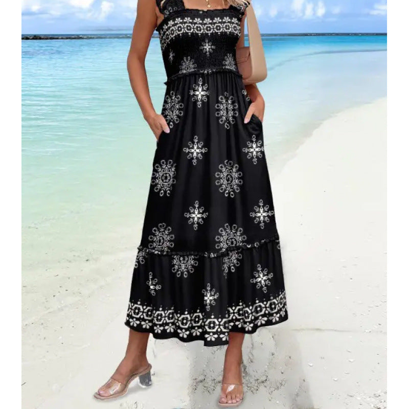 European And American Sweet Personalized Fashion Seaside Vacation Style Summer Dress