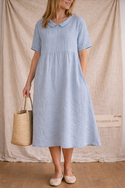 Coastal Ease Linen Midi Dress