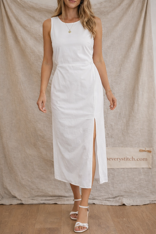 Sleeveless Casual Midi Dress