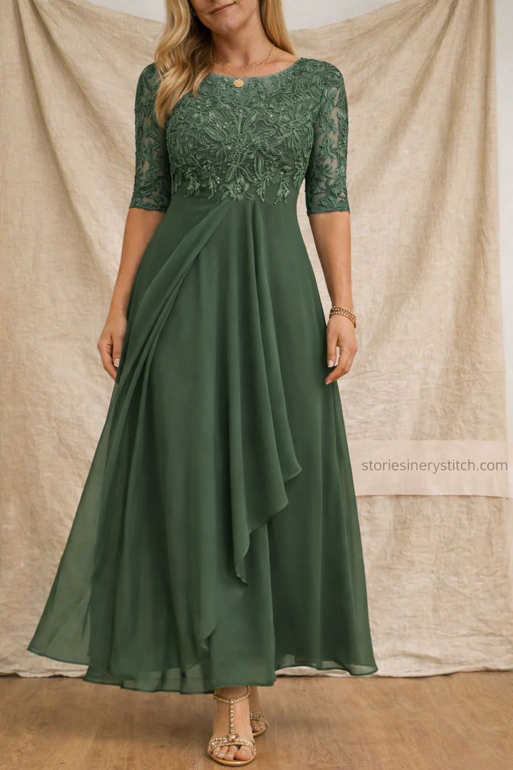 Lace Top Midi Dress