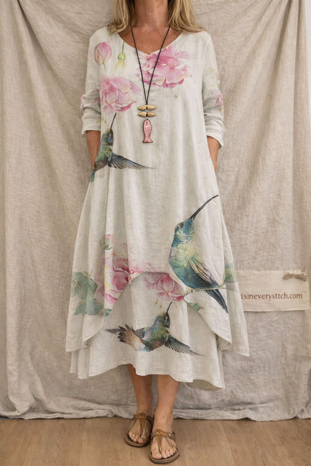 Floral Long Sleeve Maxi Dress