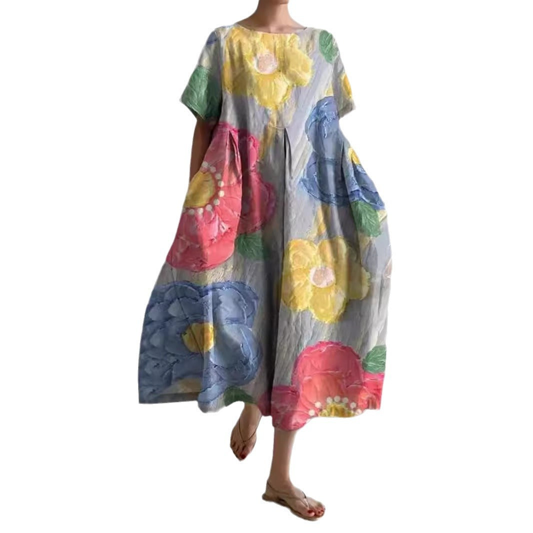 Fashion 3D Printing Plus Size Dress Women