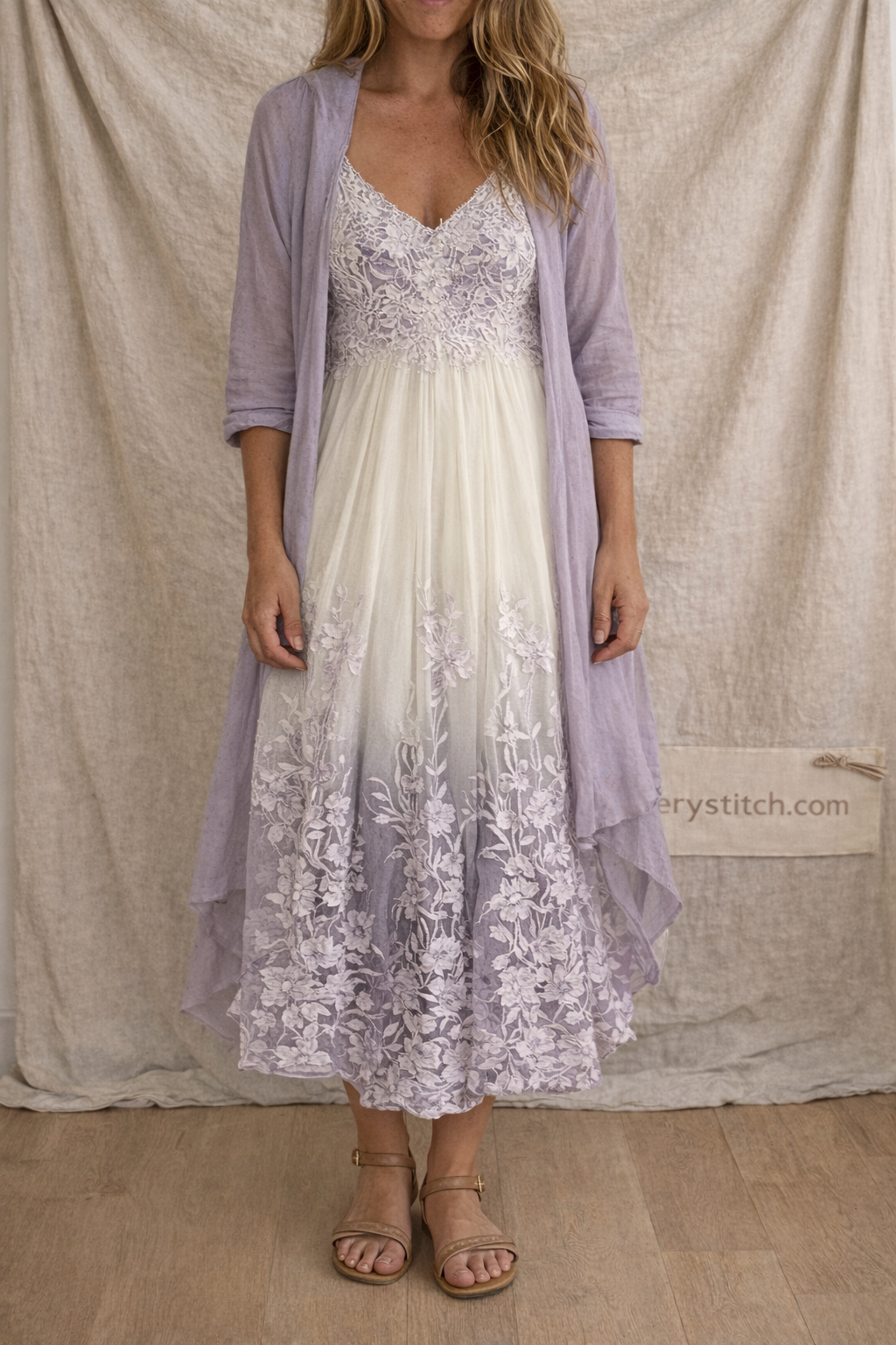 Printed V-Neck Maxi Dress