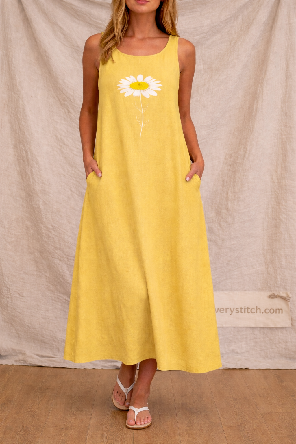 Printed Sleeveless Maxi Dress