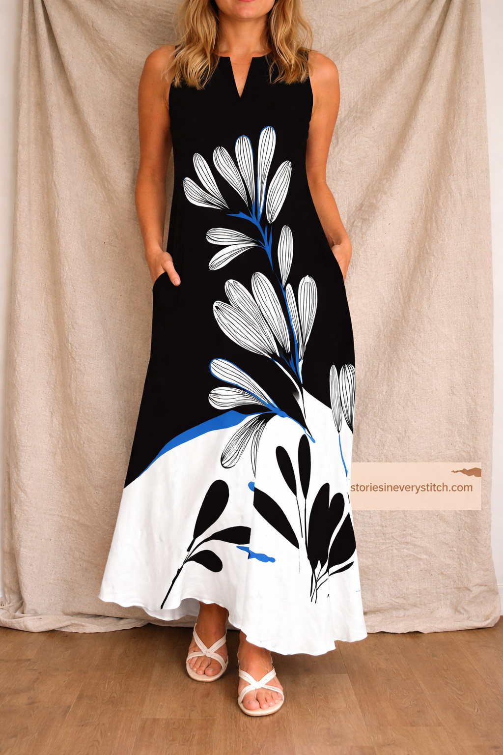Floral Strap Maxi Dress