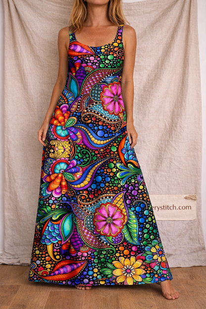 Floral Maxi Dress - Pinterest-Inspired