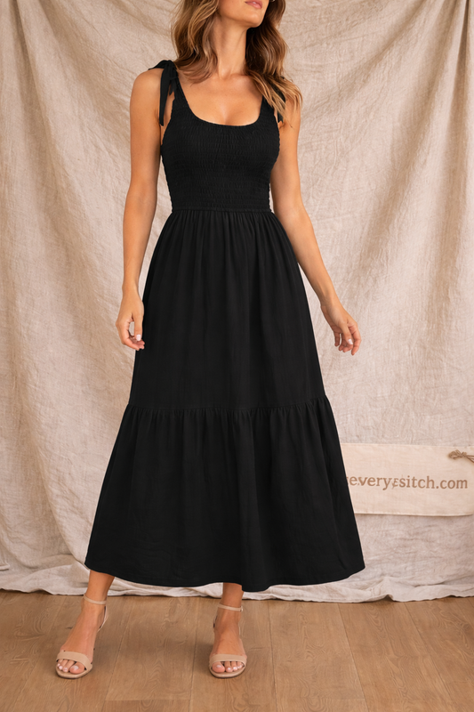 Sleeveless Button Front Midi Dress