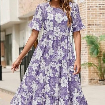 Women's Summer Dress Casual Short Sleeved