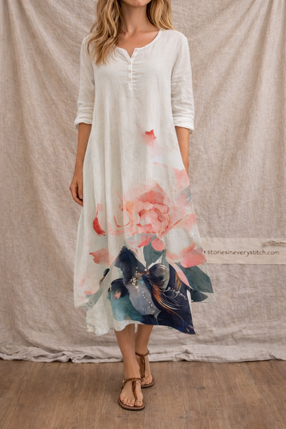 Floral Long Sleeve Maxi Dress