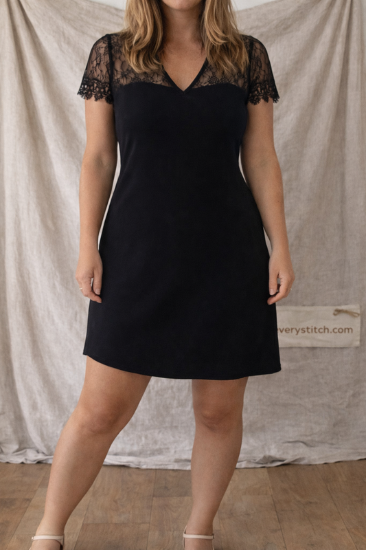 Lace Trim Floral Mini Dress