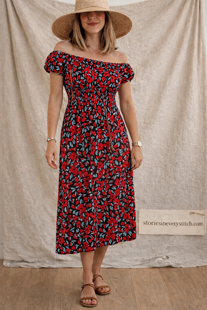 Printed Sleeveless Maxi Dress