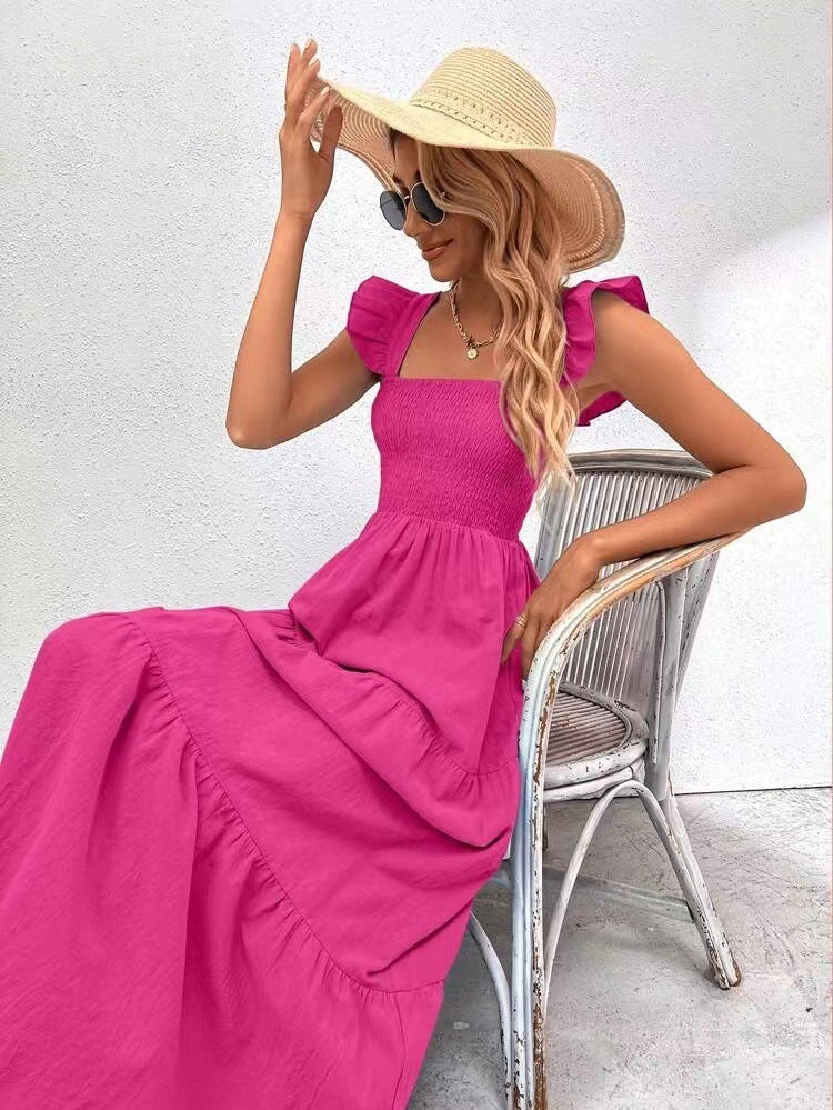Women's Summer High Waist Suspended Cake Dress