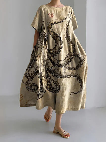 Biological 3D Printing Fashion Plus Size Dress Women