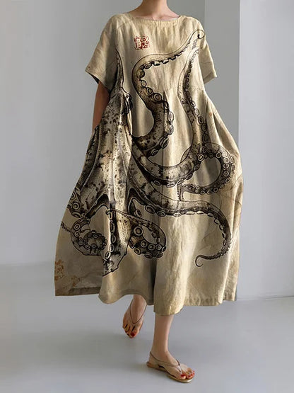 Biological 3D Printing Fashion Plus Size Dress Women