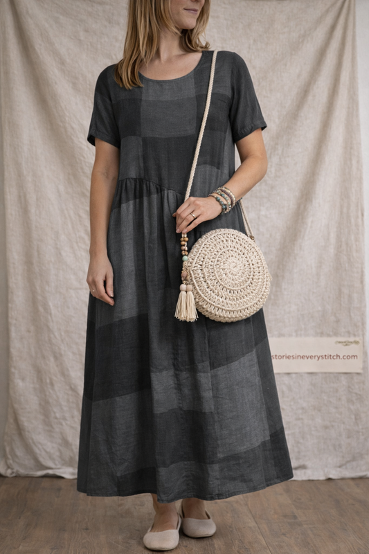 Color Block Boho Maxi Dress