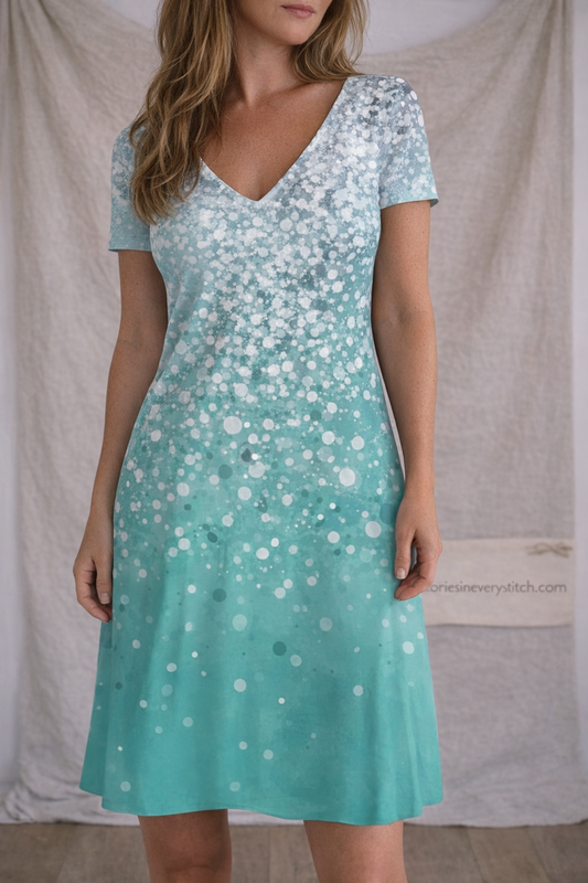 Ocean Breeze V-Neck Mini Dress