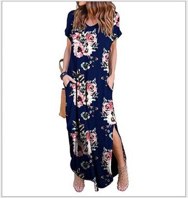 Extra Long Plus-sized Loose Pockets Dress