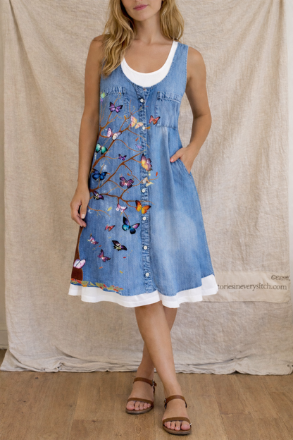 Butterfly Garden Sleeveless Mini Dress