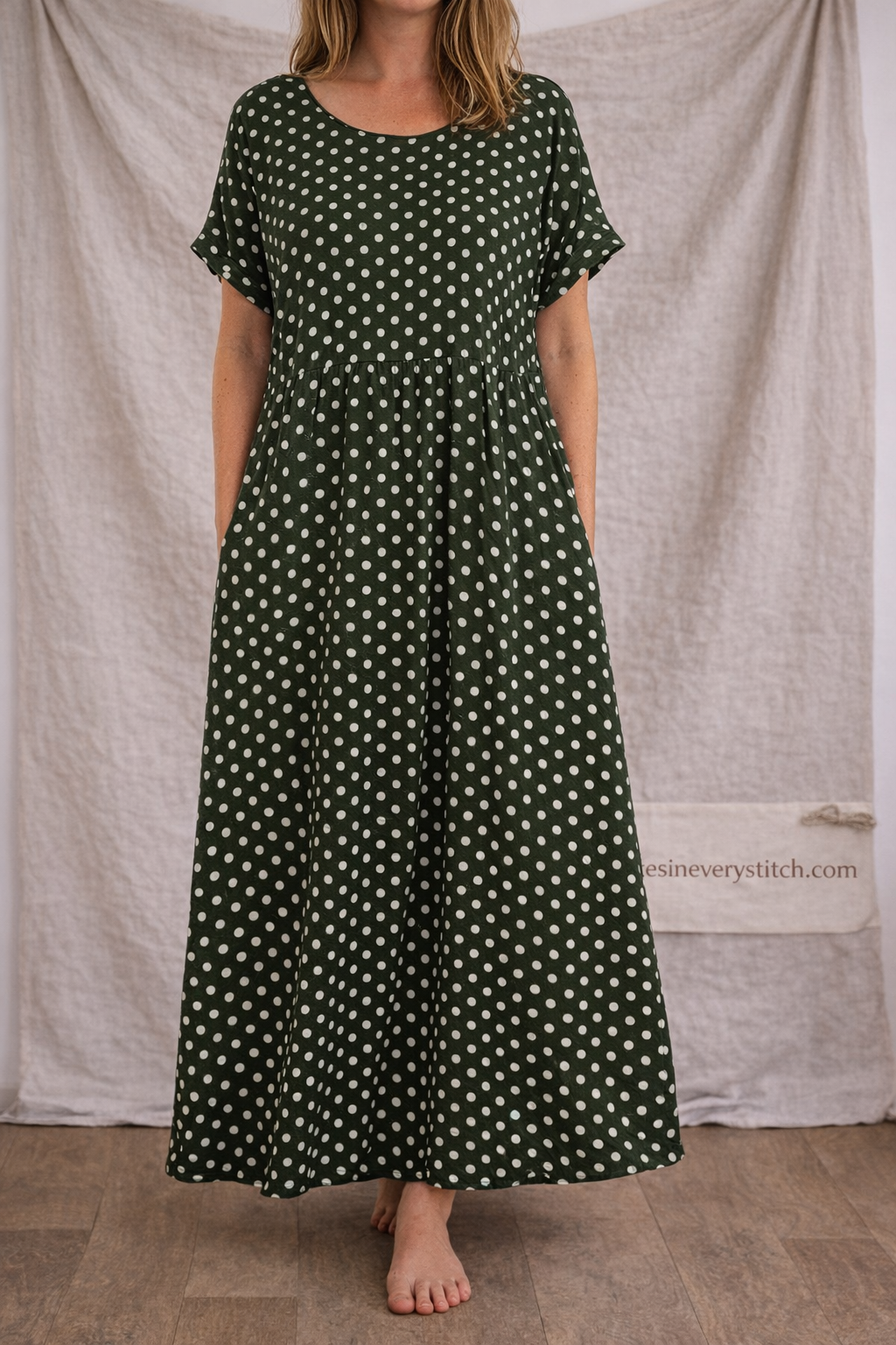 Polka Dot Relaxed Maxi Dress