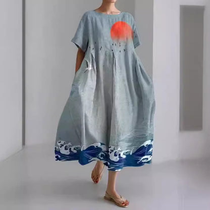 Fashion 3D Printing Plus Size Dress Women