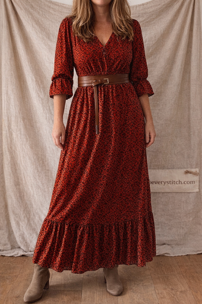 Bohemian Bloom Tiered Maxi Dress